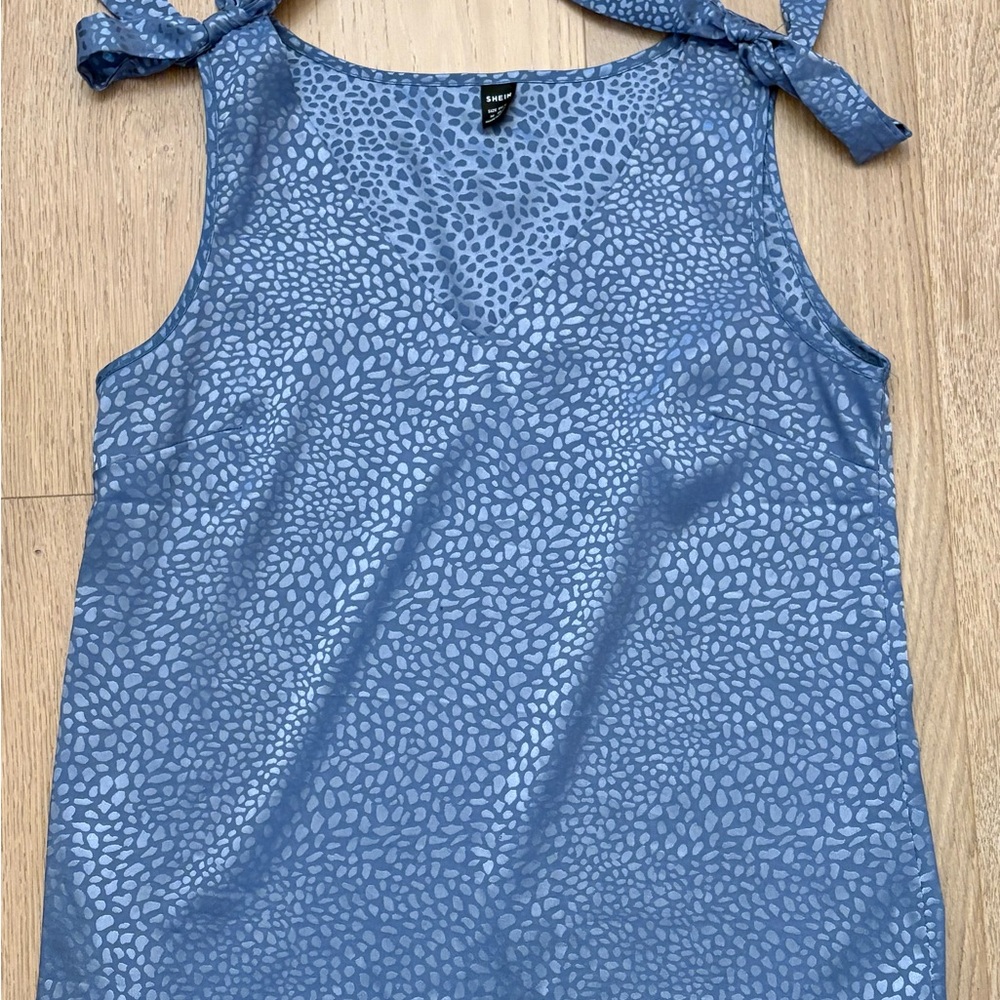 Blue Patterned Women's Top